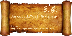 Beregszászi György névjegykártya