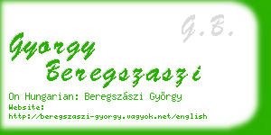 gyorgy beregszaszi business card