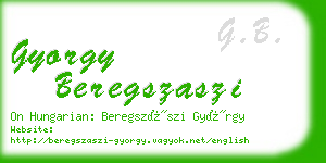 gyorgy beregszaszi business card